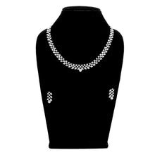 Leafy Design Austrian Diamond Choker Necklace  jewellery set - Aanya
