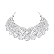 Luminous Round-Cut Austrian Diamond Choker Necklace Set - Aanya