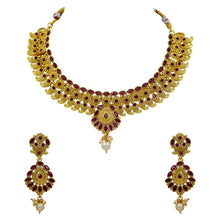 Matt Glossy Antique Design Traditinal Collection Beautiful Choker Necklace Jewellery Set - Aanya