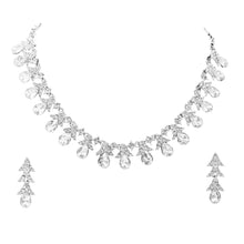 Party Wear Austrian Diamond Choker Necklace Jewellery Set - Aanya