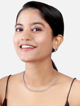 Party Wear Collection American Diamond Brass Necklace Set - Aanya