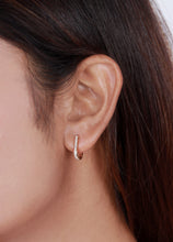 Rectangular Diamond Hoop Earring - Aanya