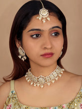 Regal Splendor Kundan Patti Choker Necklace Set - Aanya