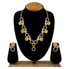 Round Shape Classic  Design Gold Plated Choker Necklace Jewellery Set - Aanya
