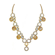 Round Shape Classic  Design Gold Plated Choker Necklace Jewellery Set - Aanya