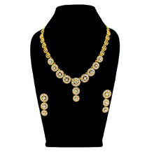 Round Shape Design Austrian Diamond Choker Necklace  Jewellery Set - Aanya