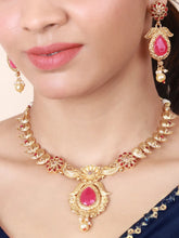 Royal Rajwadi Antique Gold Plated Choker necklace set - Aanya