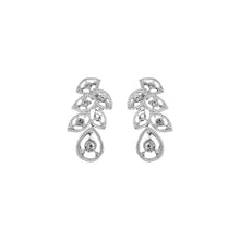 Silver Plated Leafy Design Austrian Diamond Alloy Choker Necklace Jewellery Set - Aanya