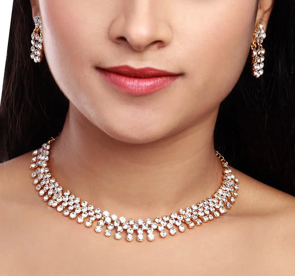 18K Gold '2 In 1' Diamond Choker Necklace With Color Stones & South Sea  Pearls - 235-DN650 in 36.500 Grams