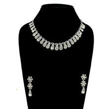 Simple Design Austrian Diamond Choker Necklace Jewellery Set - Aanya