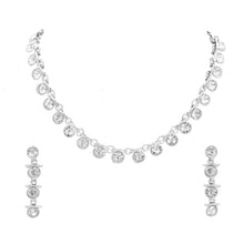 Simple Design Round Shape Austrian Diamond Choker Necklace  Jewellery Set - Aanya