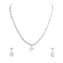 Simple & Beautiful Design Austrian Diamond Necklace Jewellery Set - Aanya