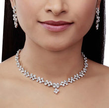Simple & Elegant Design Austrian Diamond Choker Necklace Jewellery Set - Aanya