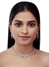 Simple & Elegant Design Austrian Diamond Choker Necklace Jewellery Set - Aanya