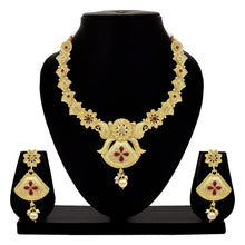 Stylish Customary Antique Gold Plated necklace set - Aanya