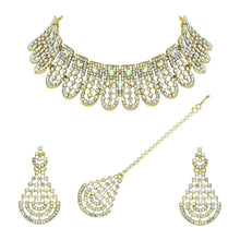 Tilak Blossom Charm Wedding Look Choker Necklace Set - Aanya