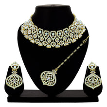 Tilak Graceful Austrian Diamond Choker Necklace Set - Aanya