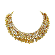 Traditional Design Gold Plated Austrian Diamond Choker Necklace Jewellery Set - Aanya