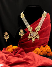 Traditional Design Gold Plated Kundan Stone Work Long Necklace Jewellery Set - Aanya