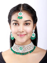 Traditional Design Trendy Austrian Diamond With Kundan Stone work Choker Necklace  jewellery set - Aanya