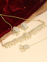Traditional Elegance Gold Plated Patti Choker Set - Aanya