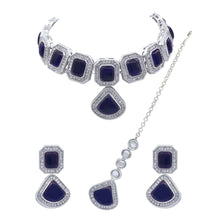 Traditional Elegant Kundan Classic Silver Plated Choker Necklace Jewellery Set - Aanya