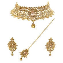 Trendy Austrian Diamond Choker Necklace Jewellery Set - Aanya