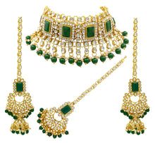 Trendy Kundan Choker Necklace Set - Aanya