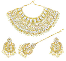 Wedding Collection Kundan Pearl Choker Necklace Set - Aanya