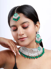Wedding Collection Trendy Austrian Diamond With Kundan Stone work Choker Necklace jewellery set - Aanya