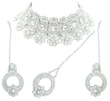 Wedding Jewelry Austrian Diamond Choker Necklace Set For Women - Aanya