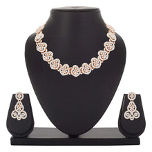 Western Collection Glamorous Look Austrian Diamond Studded Choker Necklace Jewellery Set - Aanya