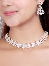 Western Collection Glamorous Look Austrian Diamond Studded Choker Necklace Jewellery Set - Aanya