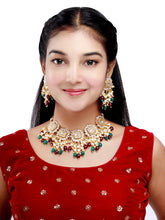 kundan & Pearl Floral choker necklace Set Aanya